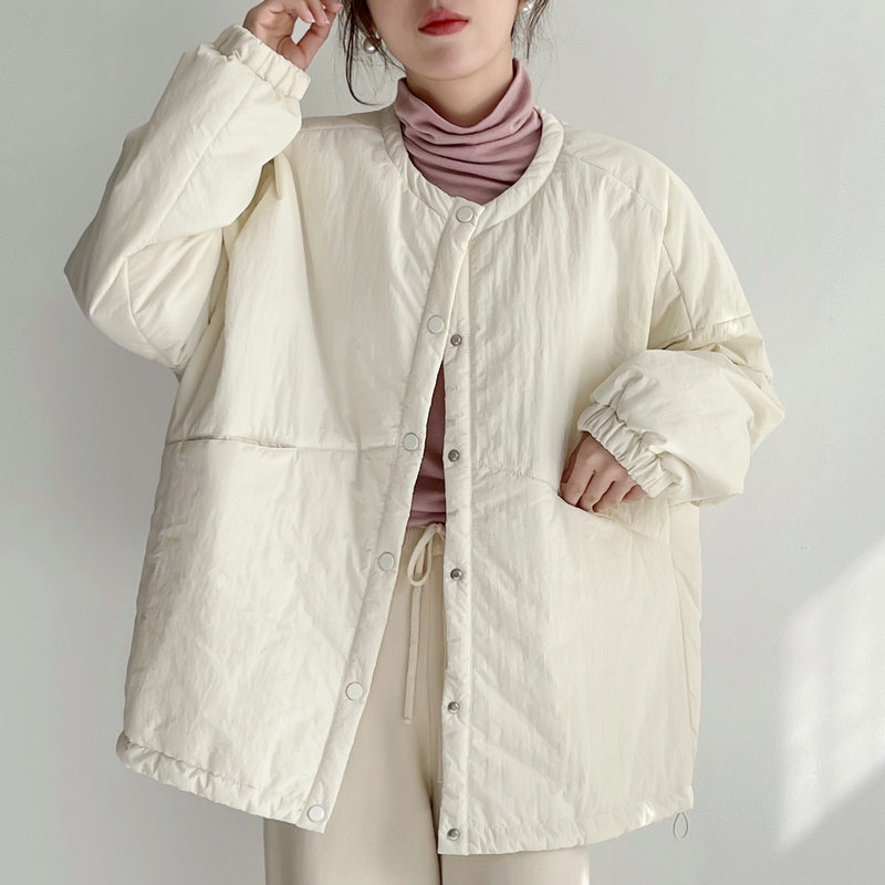 休闲百搭韩版宽松轻薄羽绒棉衣女