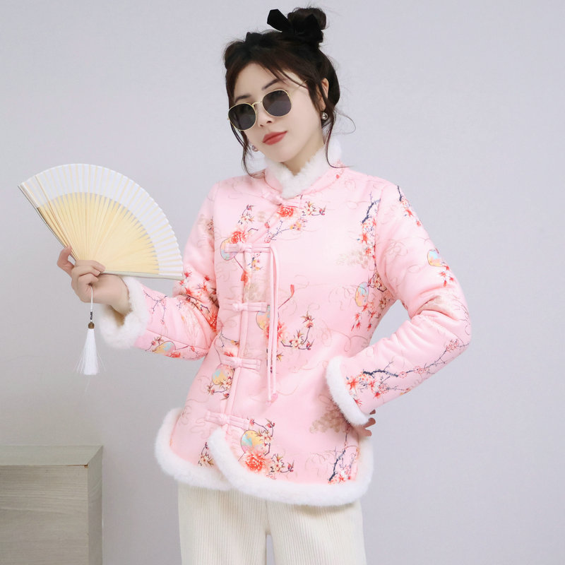 年轻时尚新中式加厚东北大花棉袄