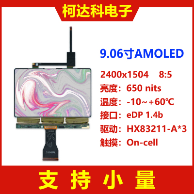 9.06寸带On-cell触摸OLED模组