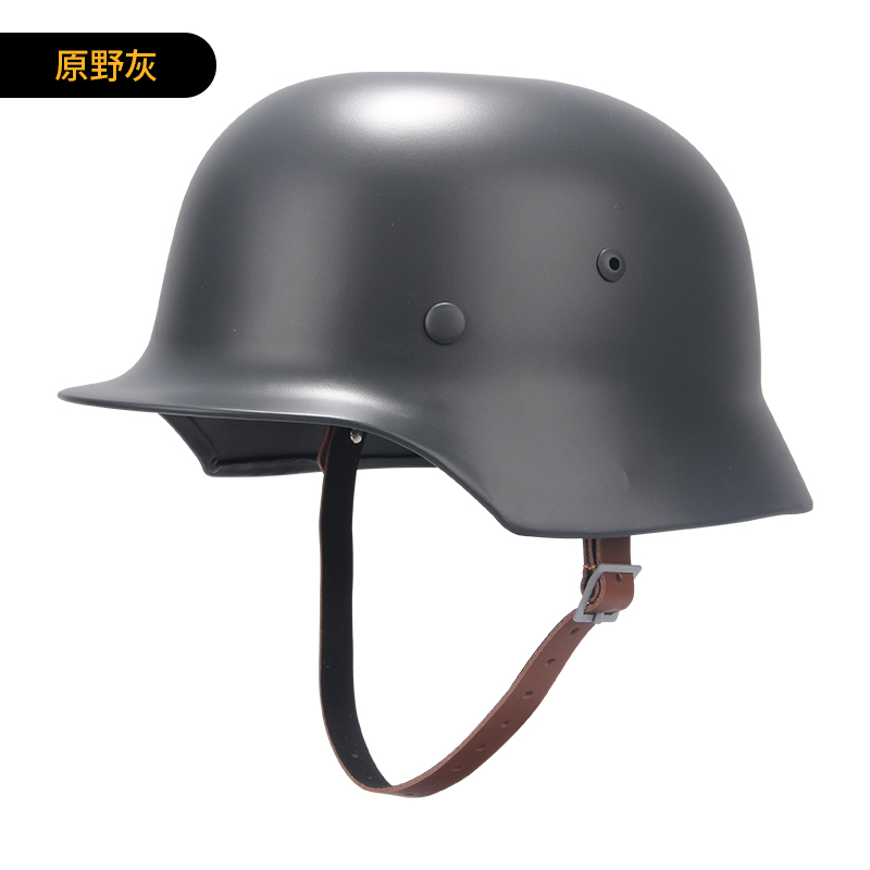 影视道具八佰M35钢盔二战德式防暴盔机车骑行老式复古真钢铁头盔