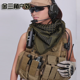 阿拉伯方巾 户外纯棉防晒头巾 多功能军迷野战cos围巾披肩围脖