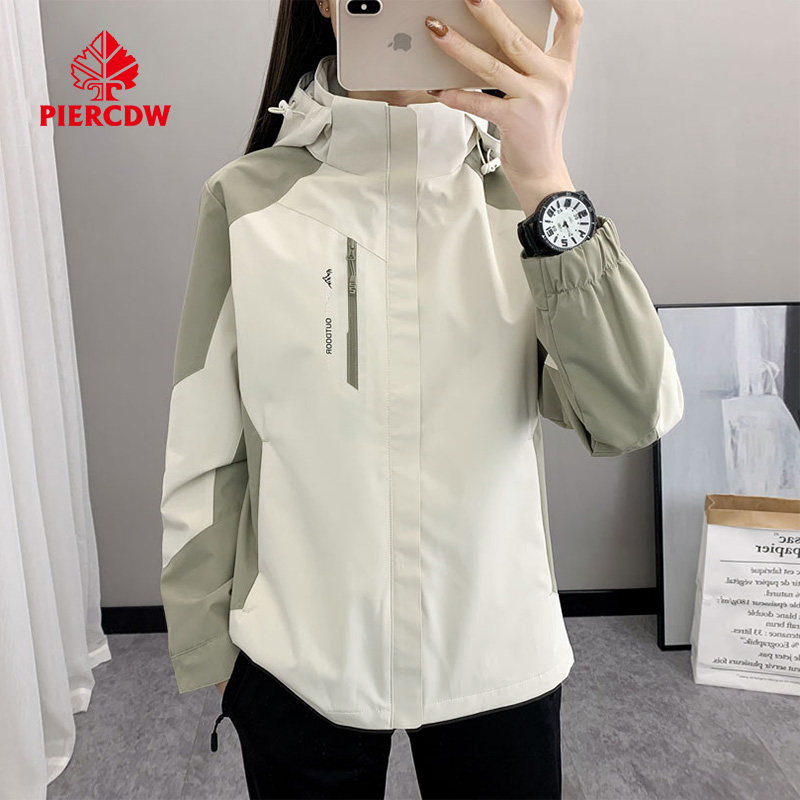 帕瑞萨/PIERCDW冲锋衣春秋户外徒步男女通用常规款透气中老年外套