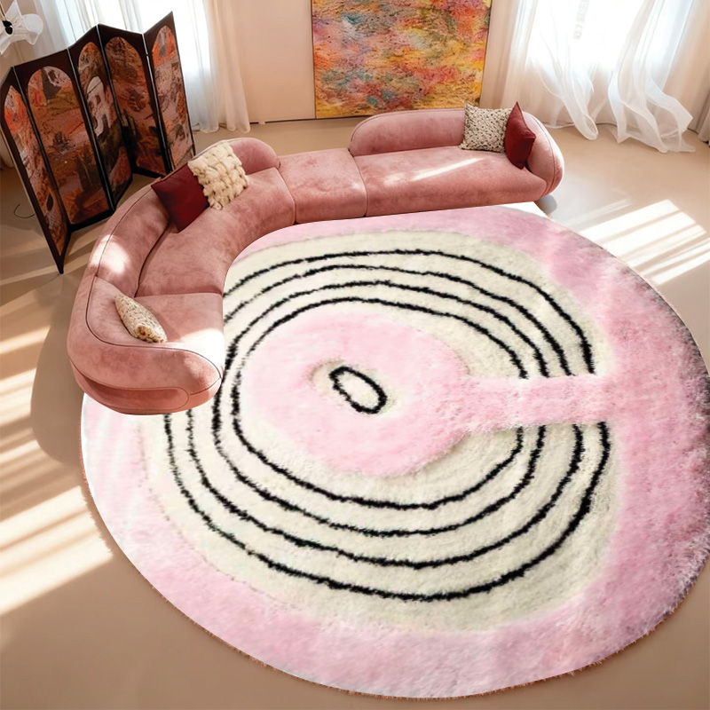 紫菡家用客厅法式高级不规则地毯