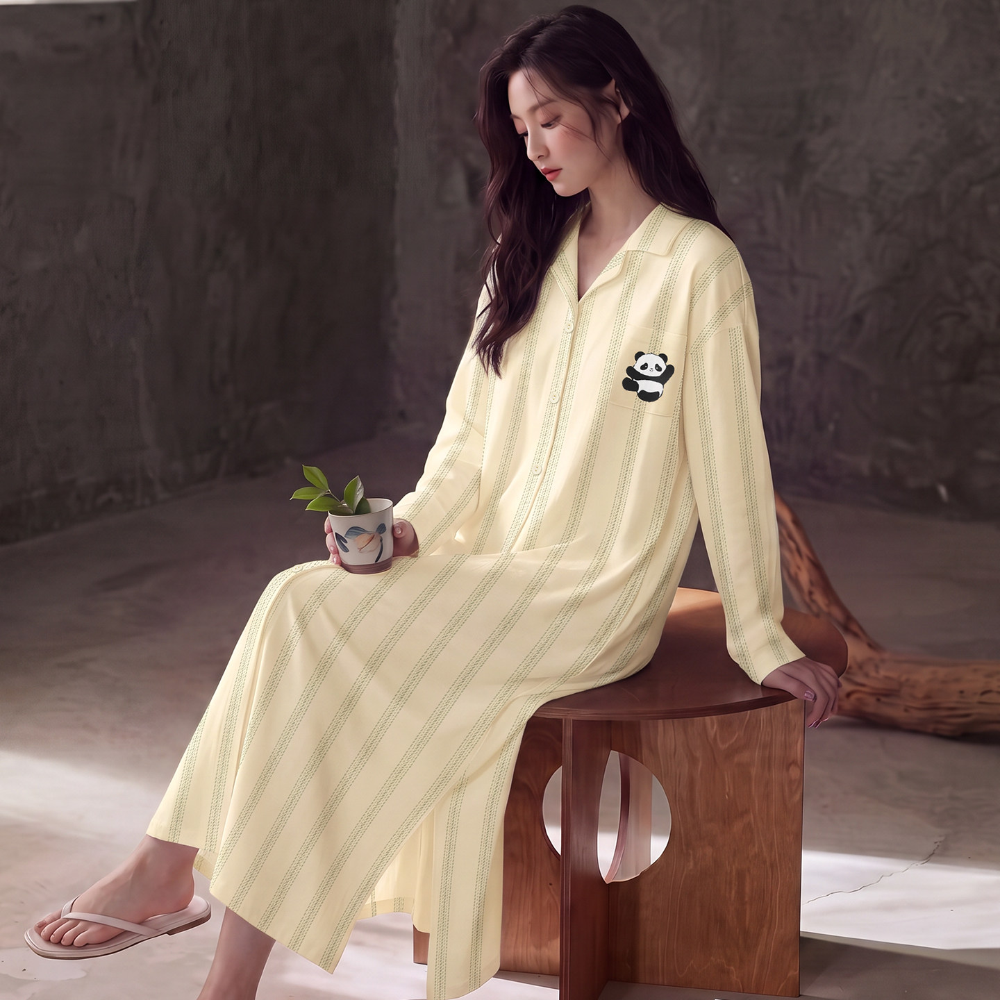 卡之恋纯棉女睡裙新款