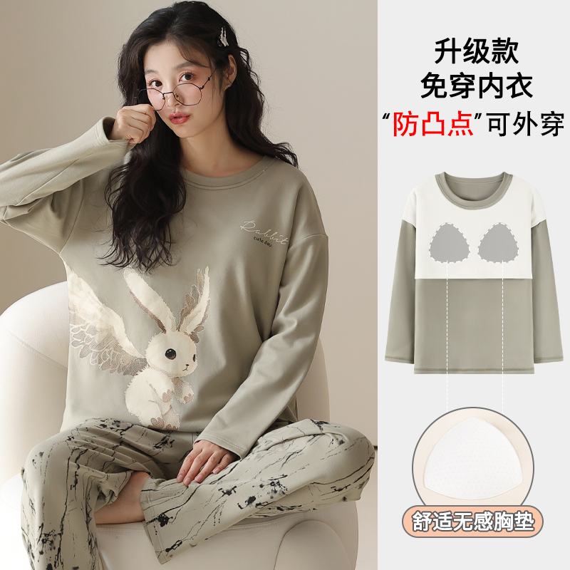 卡之恋女纯棉睡衣春秋