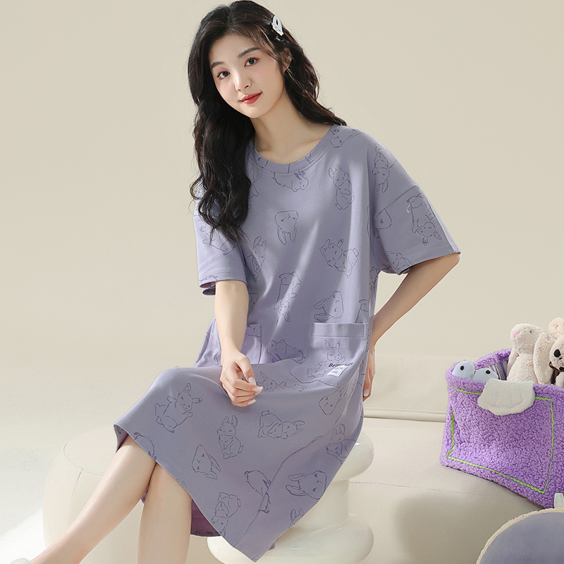 卡之恋纯棉夏季女睡裙