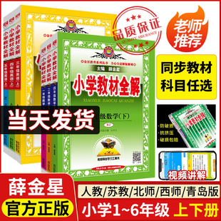 薛金星小学教材全解三年级四年级五年级六年级一二年级上册下册语文数学英语人教版同步作文课本解析教材帮解读预习课堂笔记教辅书