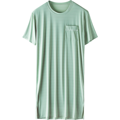 夏季男士睡袍冰丝绸薄款夏天浴袍