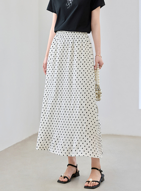 孕之优品孕妇半身裙白色波点小个子孕期法式裙子夏款无托腹A字裙