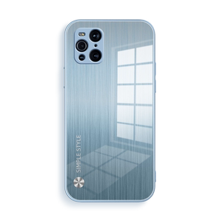 金属拉丝适用oppofindx3手机壳findx5pro新款findx6保护套oppo天玑版金属漆玻璃高端高级感全包防摔女男外壳