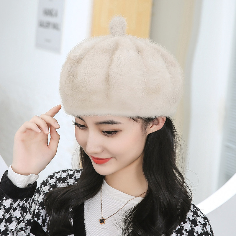 秋冬季保暖皮草帽子女水貂毛整貂皮帽软体南瓜贝雷帽韩版百搭时尚,服饰配件/皮带/帽子/围巾,帽子,淘宝优惠券,粉丝福利购,淘宝优惠卷