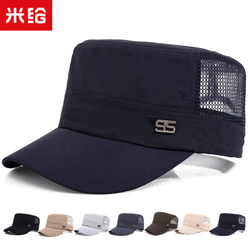 中老年人帽子男夏季平顶帽爸爸