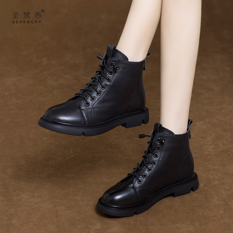 头层牛皮 舒适平底 英伦百搭