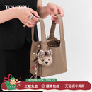 新年礼物TOUTOU头层牛皮手提菜篮子水桶包大容量通勤单肩斜挎包女