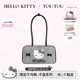 Hellokitty千金系列TOUTOU凯蒂猫哈喽kt千鸟格腋下保龄球波士顿包
