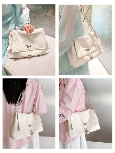 Сумка на одно плечо, вместительная и большая цепь, премиум класс