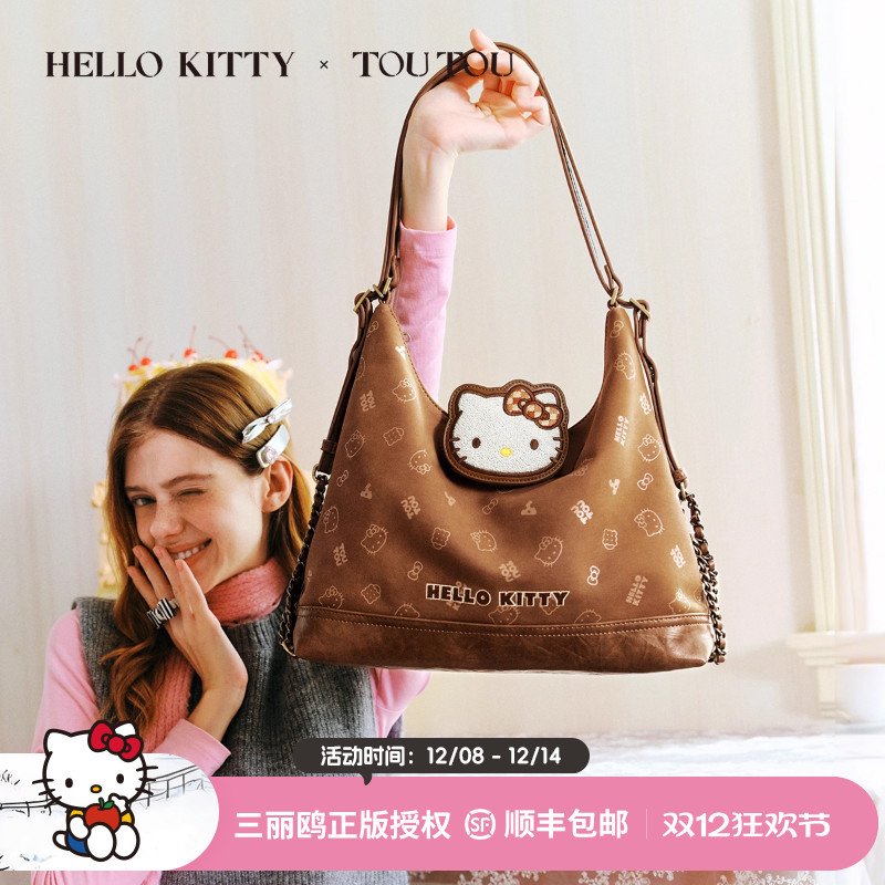 TOUTOUhellokitty三丽鸥正版凯蒂猫托特包哈喽kt大容量双肩包礼物
