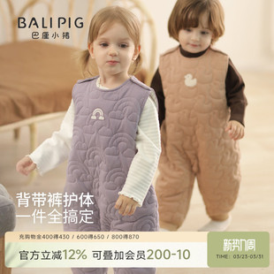宝宝背带裤 幼儿衣服婴儿连体衣 秋冬夹棉加厚保暖背心棉服哈衣冬季
