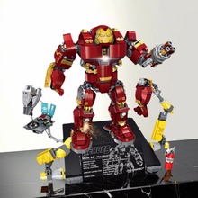 超级英雄巨大型钢铁反浩克机甲76105男孩子益智拼装积木玩具10833