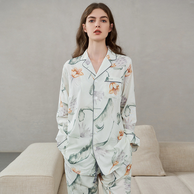 嫚熙夏季牛油果纱罗月子服孕妇果纱睡衣产后哺乳家居服套装 — 5
