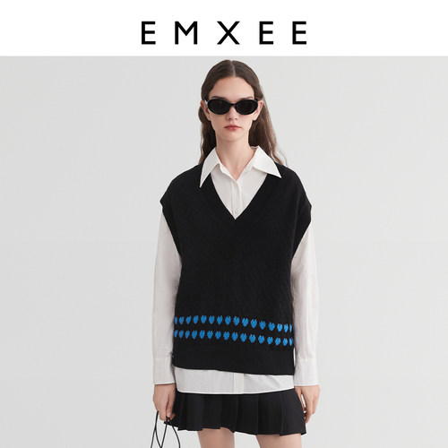 EMXEE/嫚熙孕妇撞色背心