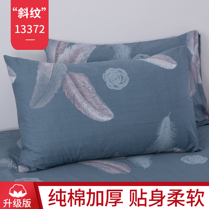 枕头套一对纯棉枕芯内胆套48x74cm大号成人加厚全棉枕套夏季整头2