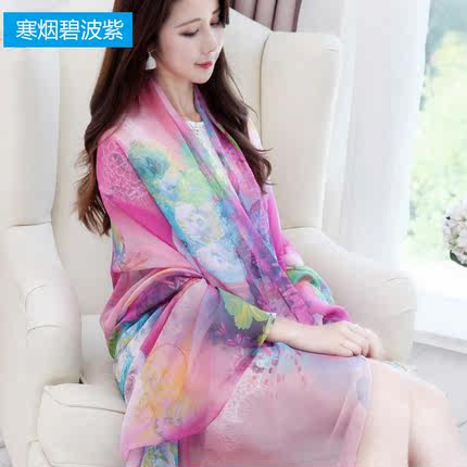 2017新款丝巾女春季百搭超大长款秋季秋冬季披肩围巾两用纱巾薄款