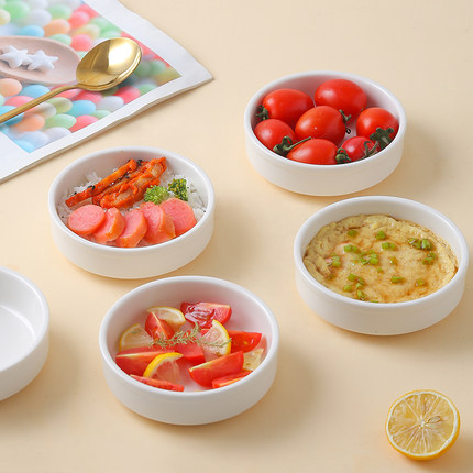 宝宝蒸蛋羹碗陶瓷儿童炖盅甜品碗家用耐高温婴儿蒸鸡蛋辅食碗小碗