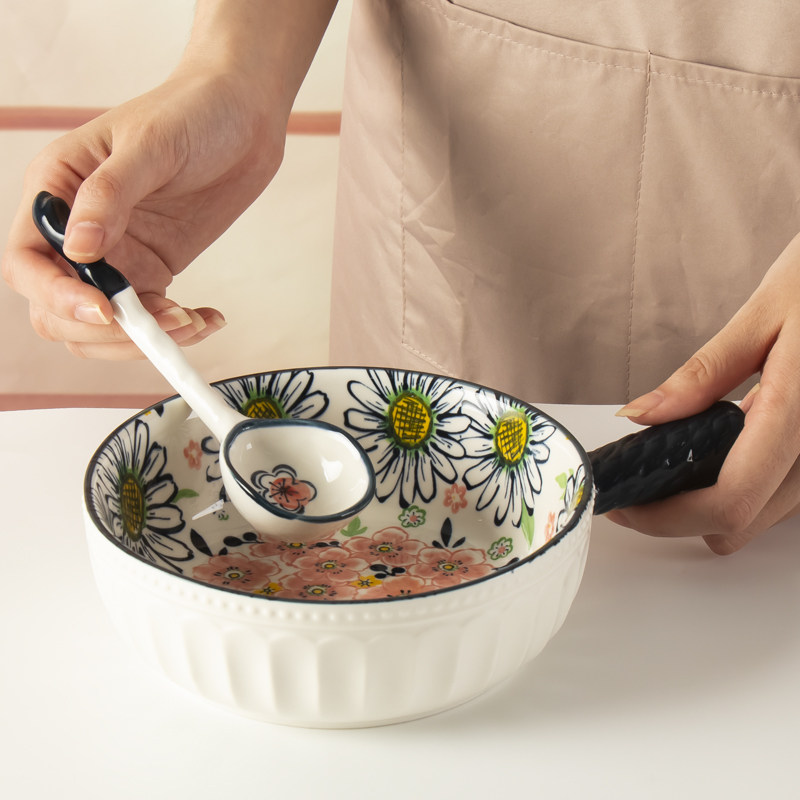 冠宇时尚釉下彩手柄碗