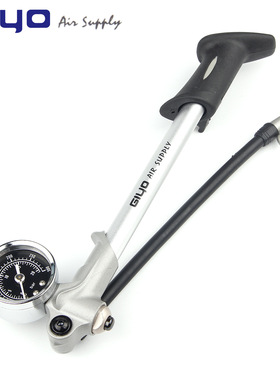 带气压表自行车山地车前叉打气筒后胆打气筒避震高压便携式打气筒