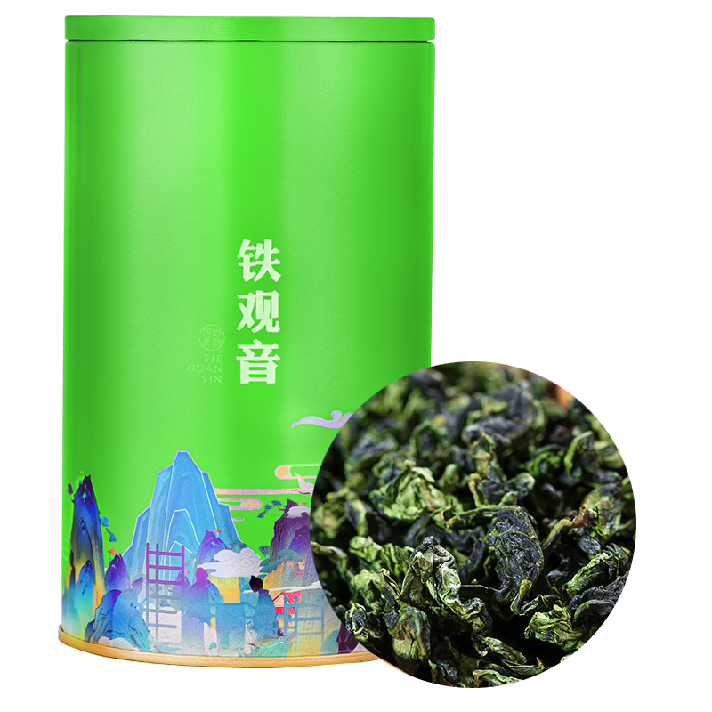 2026新秋茶铁观音兰花香清香型安溪高山乌龙茶礼盒装罐装茶叶125g