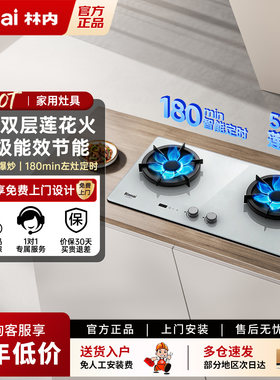 林内燃气灶双层莲花5.2kw防干烧