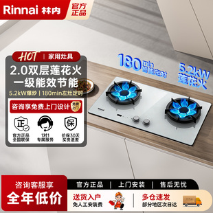 Rinnai/林内2ERLT1双层莲花火定时防干烧燃气灶一级能效