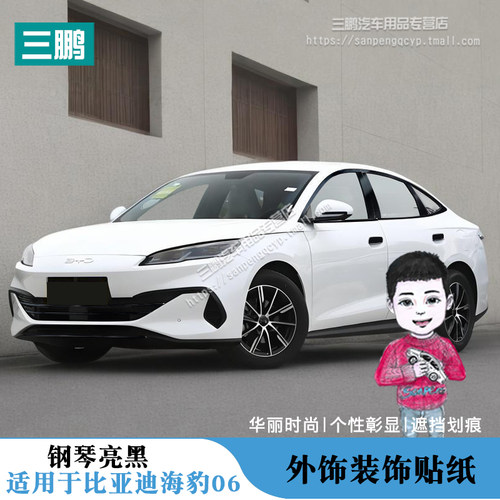 比亚迪海豹06装饰条贴车贴黑化膜