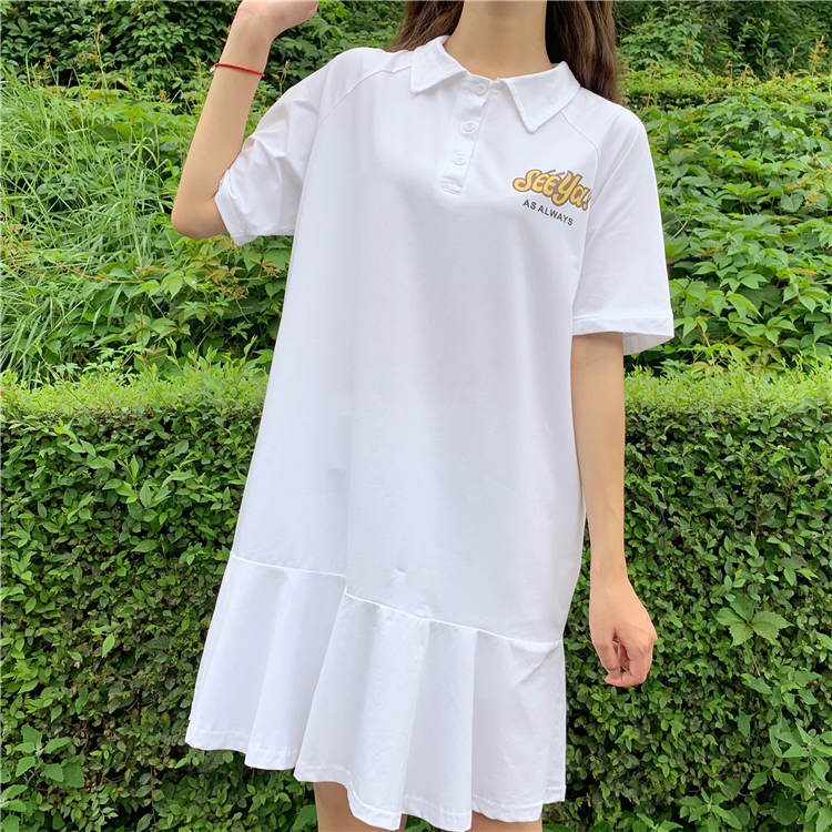 Real pictures with small video net red T-shirt dress new T-shirt skirt