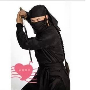 黑色杀手夜行衣男套装楚乔传同款古代刺客忍者强盗蒙面服装黑衣人