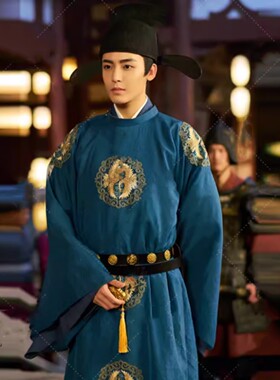 唐制汉服官服宋朝公子少爷服圆领长袍王爷大臣唐朝圆领袍公子古装