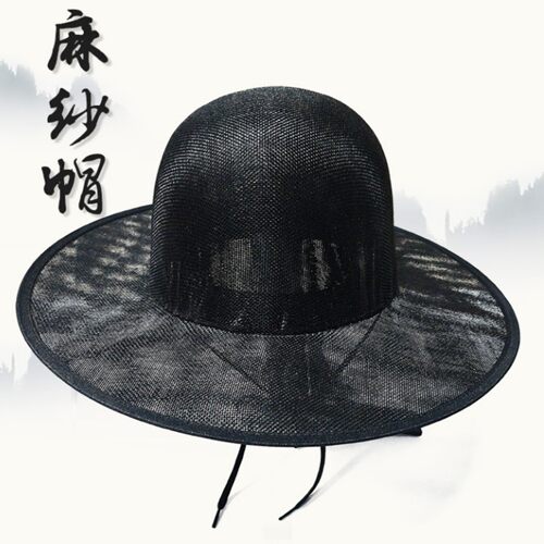 明制圆顶麻纱锦衣卫大檐帽