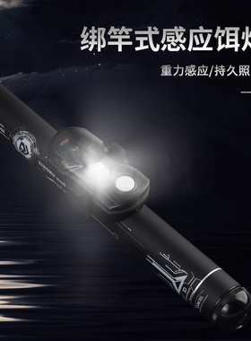 垂弦钓鱼上饵灯鱼竿感应灯夜钓挂饵取钩夜钓神器可充电自动感应灯