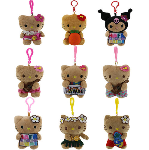 夏威夷黑皮Kitty猫毛绒公仔挂件
