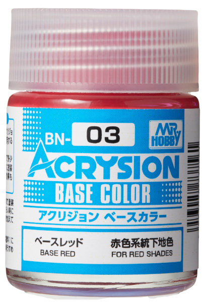 MR.HOBBY/郡仕 BN03 基础红色 ACRYSION系18ml水性模型油漆