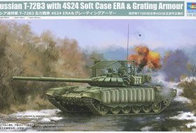 Trumpeter/小号手 09610 T-72B3挂载4S24反应装甲及临时防护栏栅