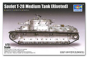 TRUMPETER/小号手 07151二战苏联T-28中型战车铆接装甲型-封面