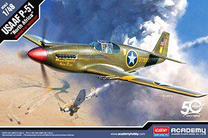 academy/爱德美 12338 1 北美 p-51b 野马 战斗机 "北非战场"