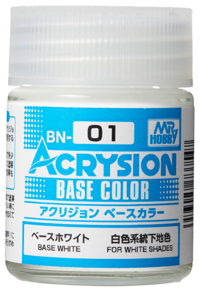 MR.HOBBY/郡仕 BN01 基础白色 ACRYSION系18ml水性模型油漆
