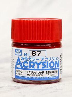 MR.HOBBY/郡仕 N87 金属红色 ACRYSION系10ml水性模型油漆