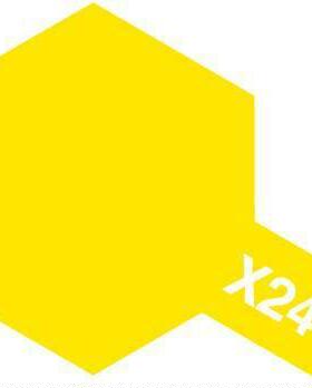 TAMIYA/田宫 81524 X-24 透明黄色 10ml水溶性合成树脂模型油漆