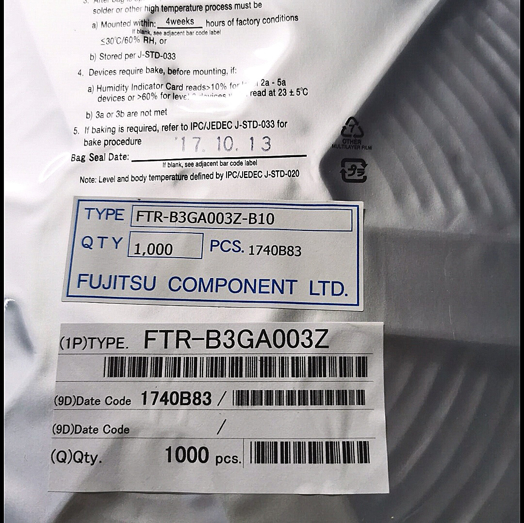 B3GA003Z全新原装进口FT继电器 FTR-B3GA003Z-SP-B10现货可直拍