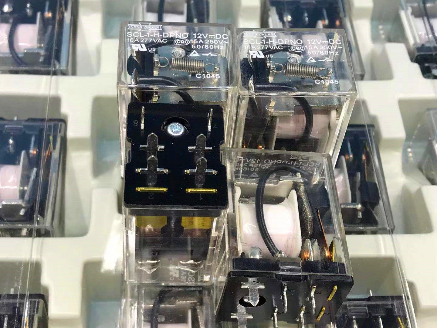 松川中间继电器 SCL-1-H-DPNO 12VDC 全新原装16A二组常开6脚