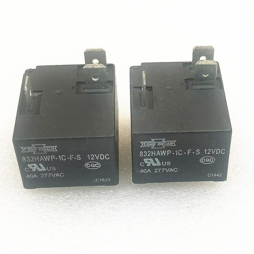 全新现货 832HAWP-1C-F-S 12VDC 40A空调热水器继电器 5脚 松川